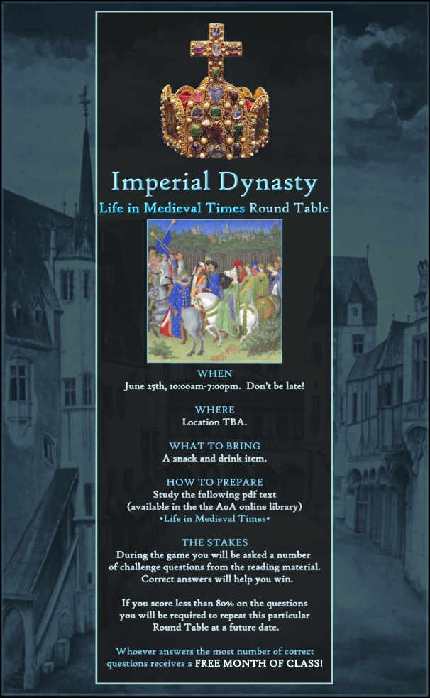 Life in Medieval Times Round Table