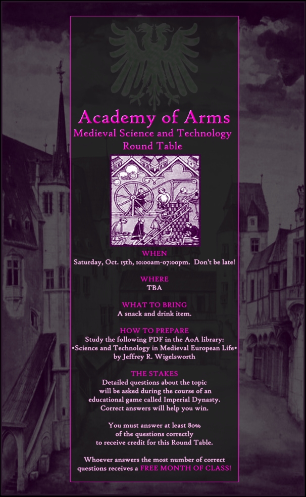 Medieval Science and Technology Round Table